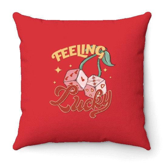 Feeling Lucky Tic Tac Toe Love Game Valentine Gift Throw Pillows