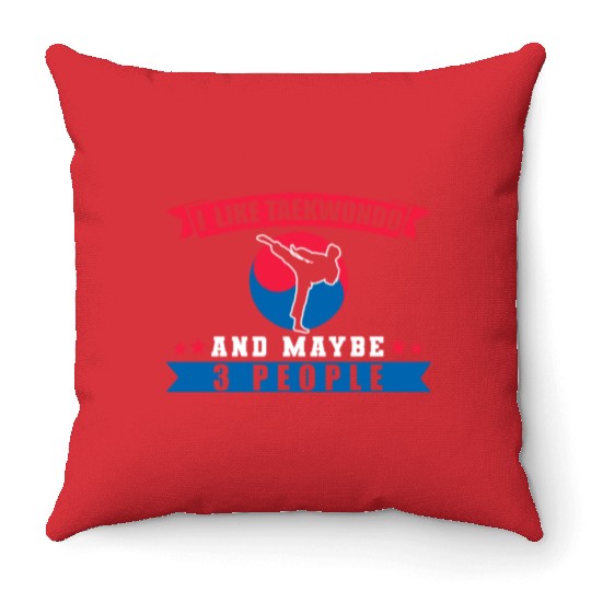 TKD Korean Martial Arts Tae Kwon Throw Pillows