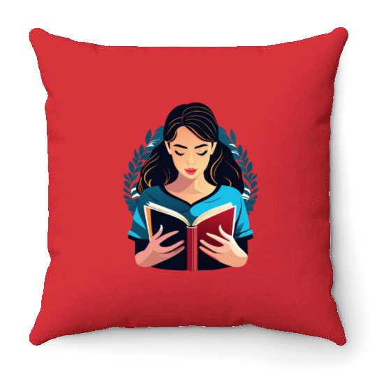 Booktroverts Bookworm Throw Pillows