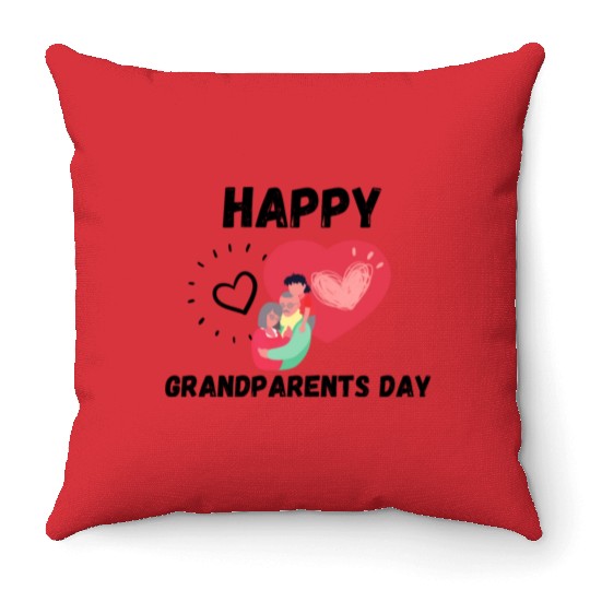 Happy Grandparents Day Throw Pillows