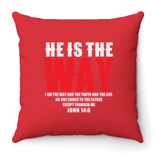 He Is The Way Love Jesus Christian Christmas Throw Pillows