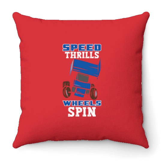 Sprint Car Mom Dirt Track Racing Racing Race Day Throw Pillows