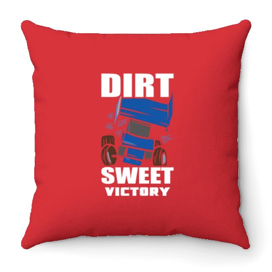 Sprint Car Mom Dirt Track Racing Racing Race Day Throw Pillows