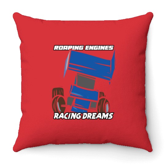 Sprint Car Mom Dirt Track Racing Racing Race Day Throw Pillows