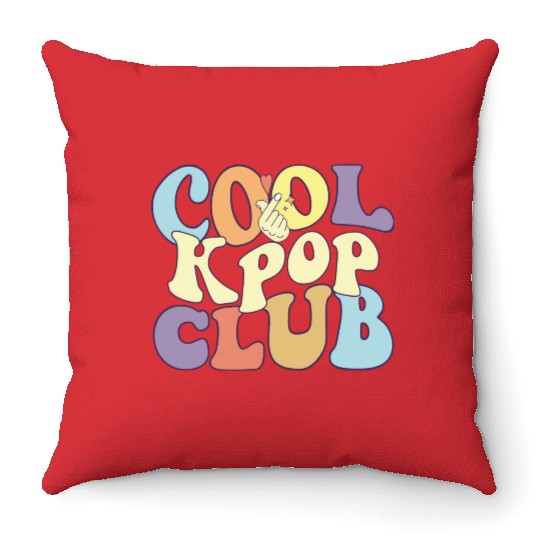 Cool Kpop Club Saranghae K-Pop Squad Korean Fan Throw Pillows