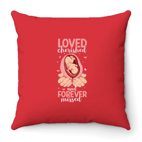 Infant Loss Miscarriage Awareness Pregnancy Loss Throw Pillows