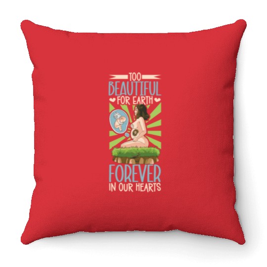 Infant Loss Miscarriage Awareness Pregnancy Loss Throw Pillows