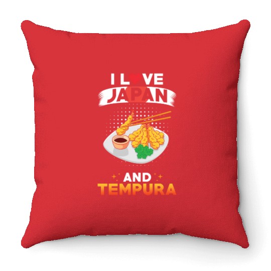 Tempura Japan Love Japanese Food Throw Pillows