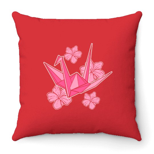 Sakura Origami Artisan Throw Pillows