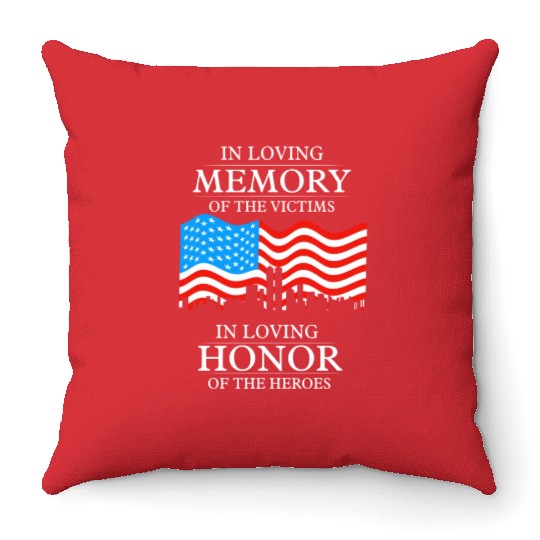 911 in loving memory Throw Pillows
