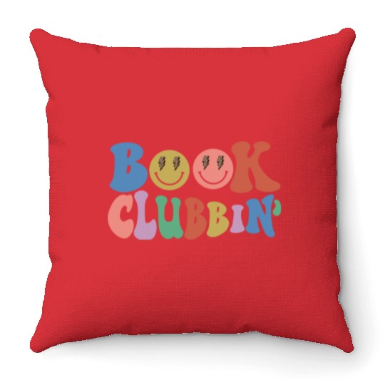 Book Clubin Librarian Literature Lover Book Nerd Throw Pillows
