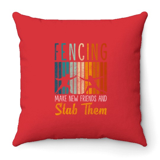 Fencing Training Winner Tradition Throw Pillows