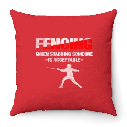 Fencer Fight Sport Fencing Tradition Throw Pillows