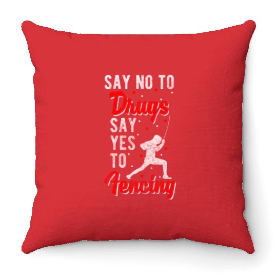 Fencer Victory Sport Fencing Hobby Throw Pillows
