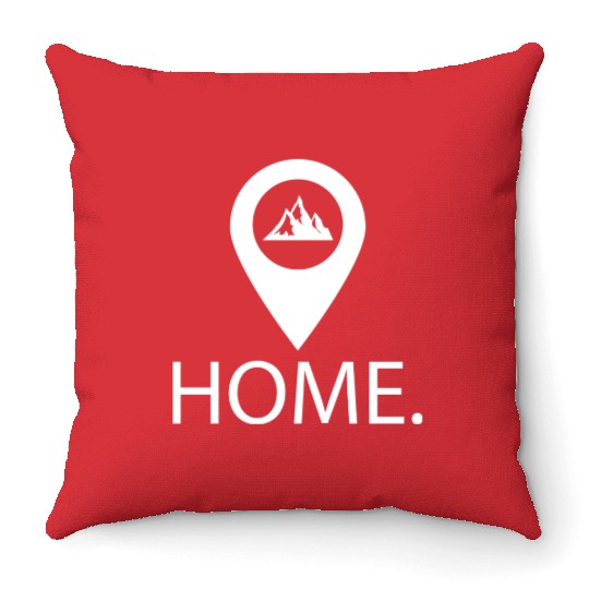 Mountains Adventure Nature Outdoor Home Icon Throw Pillows