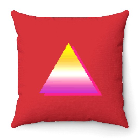 Retro triangle style 80s-90s. Throw Pillows