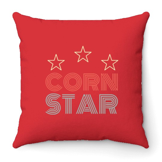 Corn Star Throw Pillows