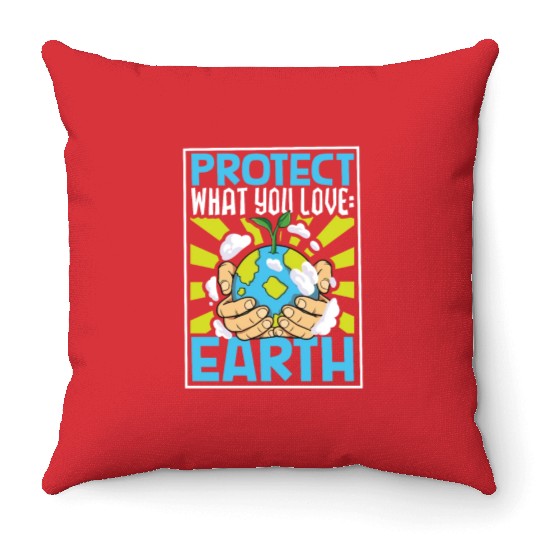 Climate Change Environmental Earth Day Planet Throw Pillows