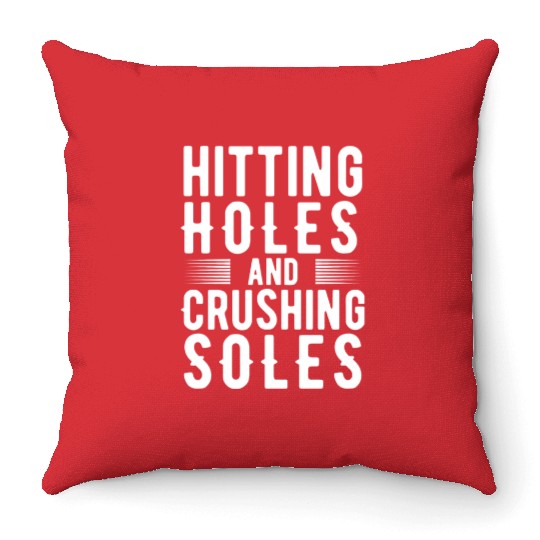 Funny Retro Cornhole Lover Hitting Holes And Throw Pillows