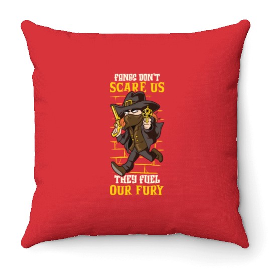 Vampire Hunter Undead Slayer Stake and Cross Throw Pillows