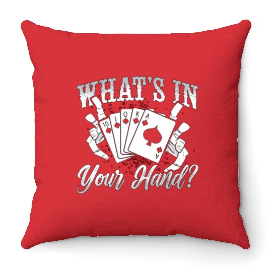 Cribbage What's In Your Hand Board Game Card Game Throw Pillows