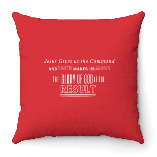 Jesus Gives us the Command Throw Pillows