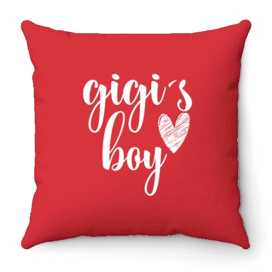 Funny Matching Gigi Boy for Grandma Whit Boy Throw Pillows