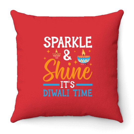 Happy Diwali Diwali Festival Indian Hindu Hinduism Throw Pillows