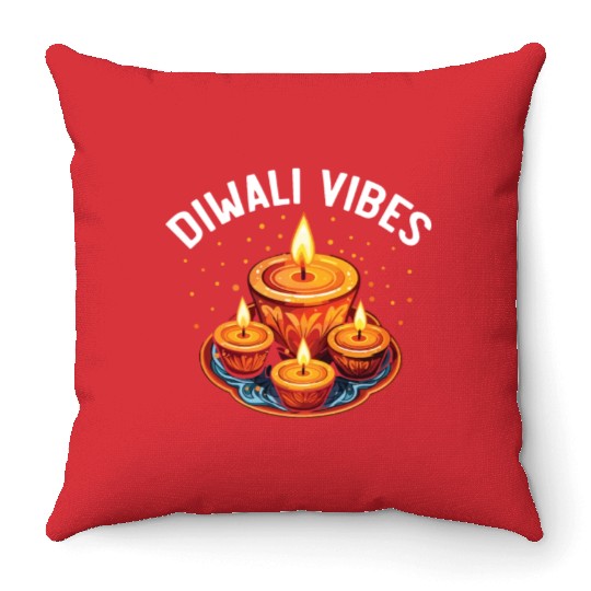 Happy Diwali Diwali Festival Indian Hindu Hinduism Throw Pillows