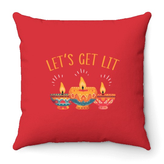 Happy Diwali Diwali Festival Indian Hindu Hinduism Throw Pillows