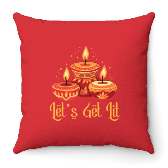 Happy Diwali Diwali Festival Indian Hindu Hinduism Throw Pillows