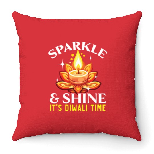 Happy Diwali Diwali Festival Indian Hindu Hinduism Throw Pillows