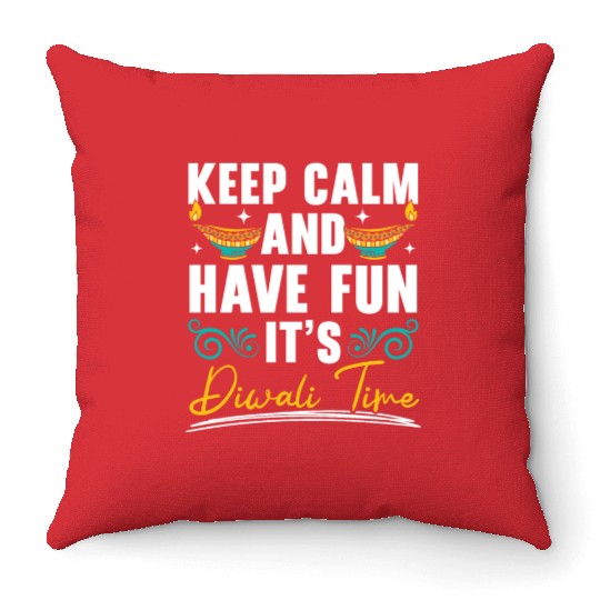 Happy Diwali Diwali Festival Indian Hindu Hinduism Throw Pillows