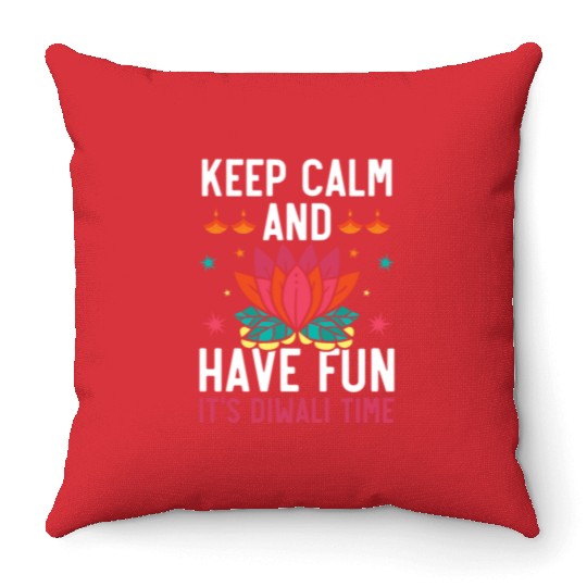 Happy Diwali Diwali Festival Indian Hindu Hinduism Throw Pillows