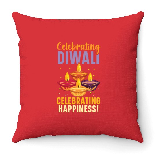 Happy Diwali Diwali Festival Indian Hindu Hinduism Throw Pillows