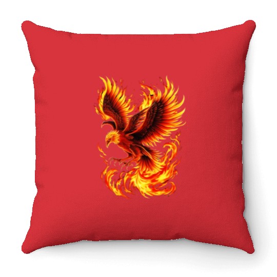 Phoenix Bird Throw Pillows