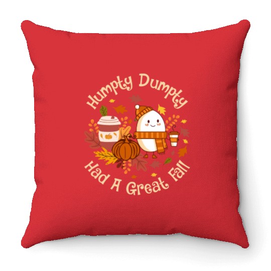 Humpty Dumpty Had a Great Fall Throw Pillows