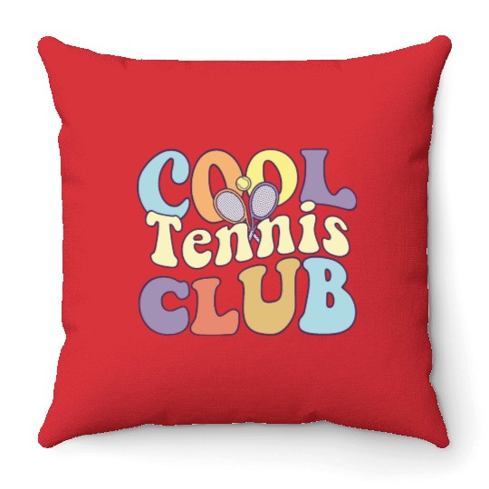 Cool Tennis Club Tennis Coach Tennis Crew Matching Throw Pillows