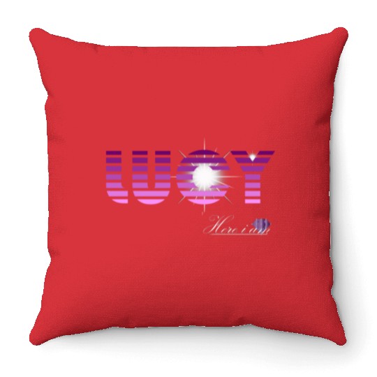 Lucy pink and violet - Latin's etymology - Light Throw Pillows