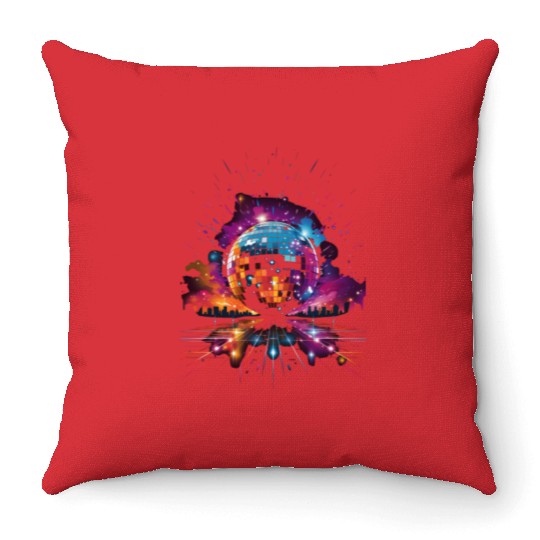 Disco Ball Party Throw Pillows