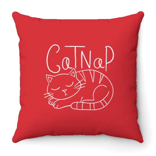 CatNap Throw Pillows