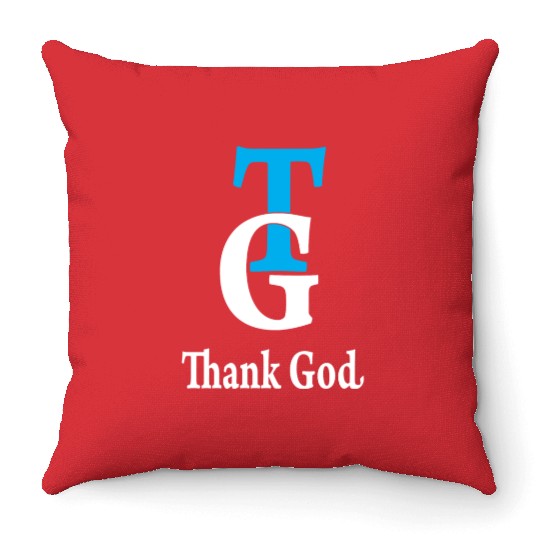Thank God TG Love Jesus Christian Christmas Throw Pillows