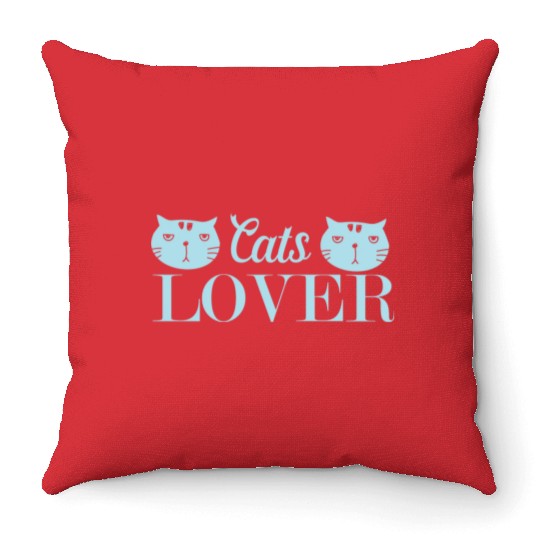 Cats Lover Design For Cat Owner Throw Pillows