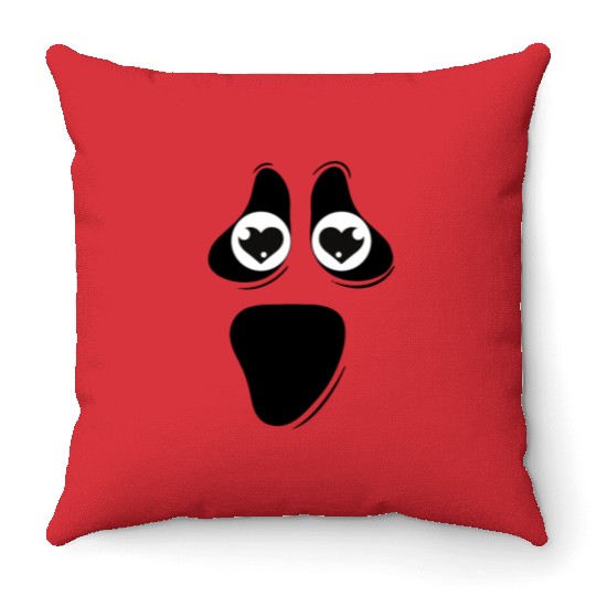 Cute Inlove Ghost Face Throw Pillows