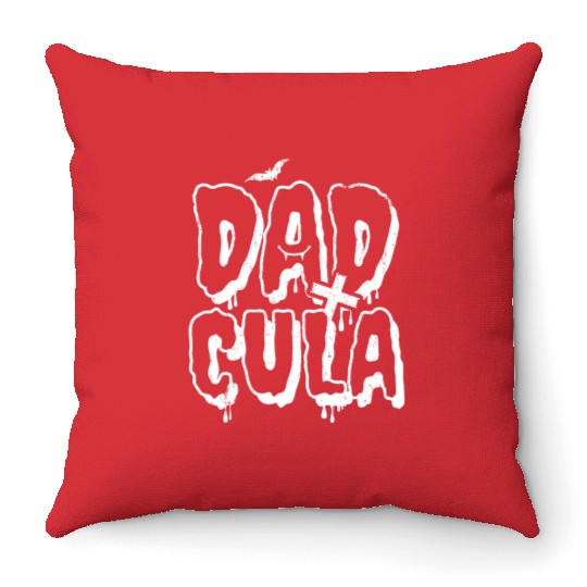 Dadcula Halloween Costume Dad Men Throw Pillows