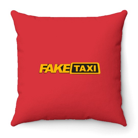 fack taxi Throw Pillows
