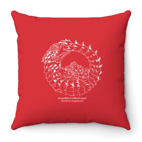 Ouroborus cataphractus Armadillo Girdled Lizard Throw Pillows