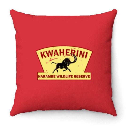 Kwaherini Harambe Wildlife Reserve Throw Pillows
