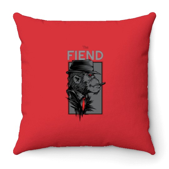 The Fiends: Let me in - The Turbo Gorilla Throw Pillows