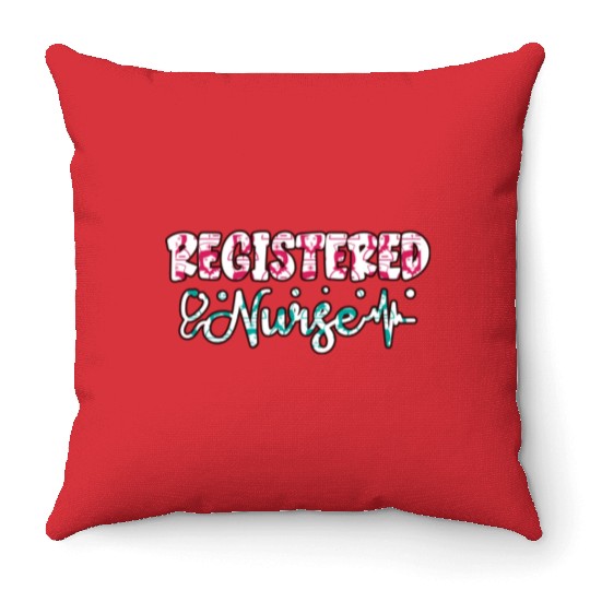 registered nurse Throw Pillows